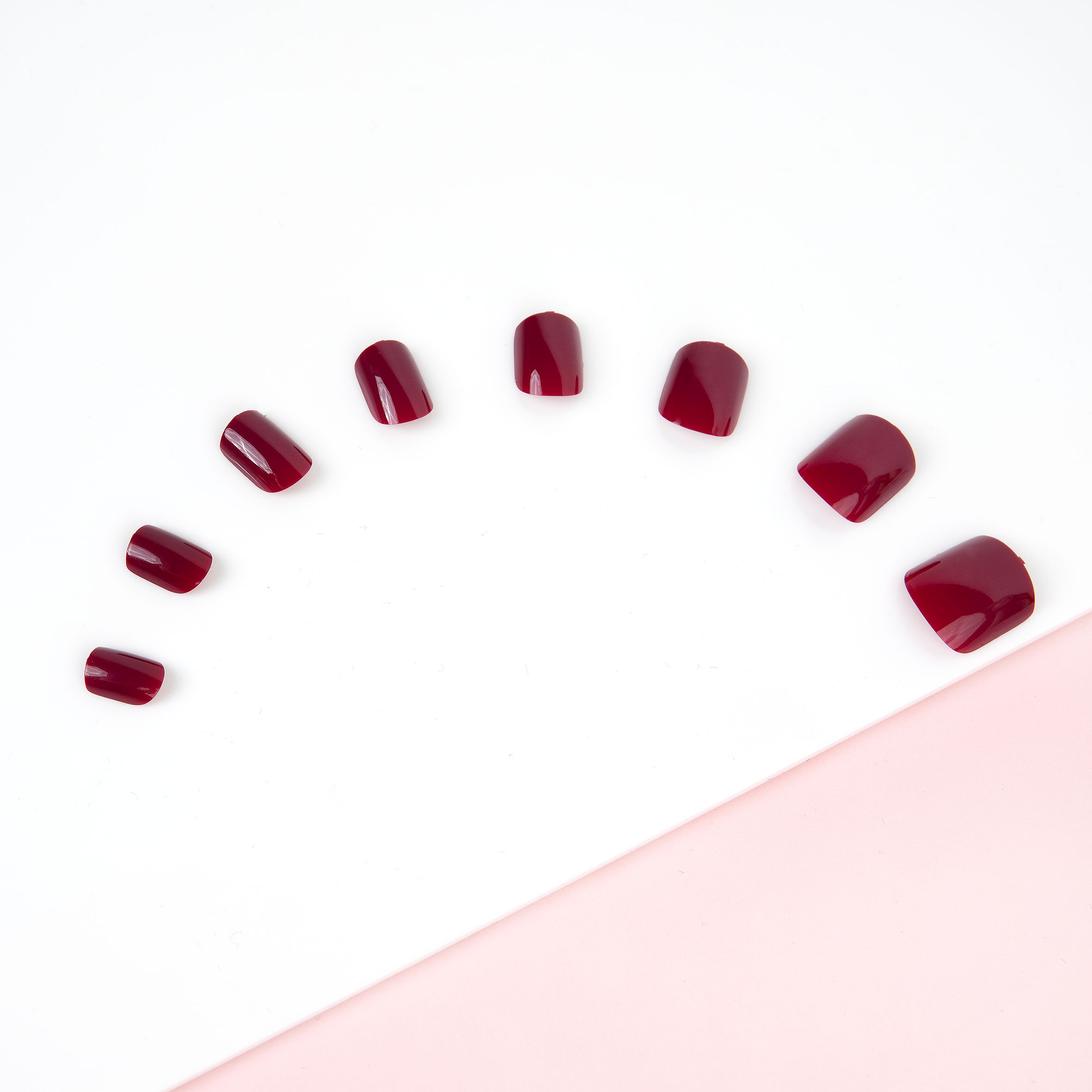 Invogue Wine Red Square Nails OOP ()